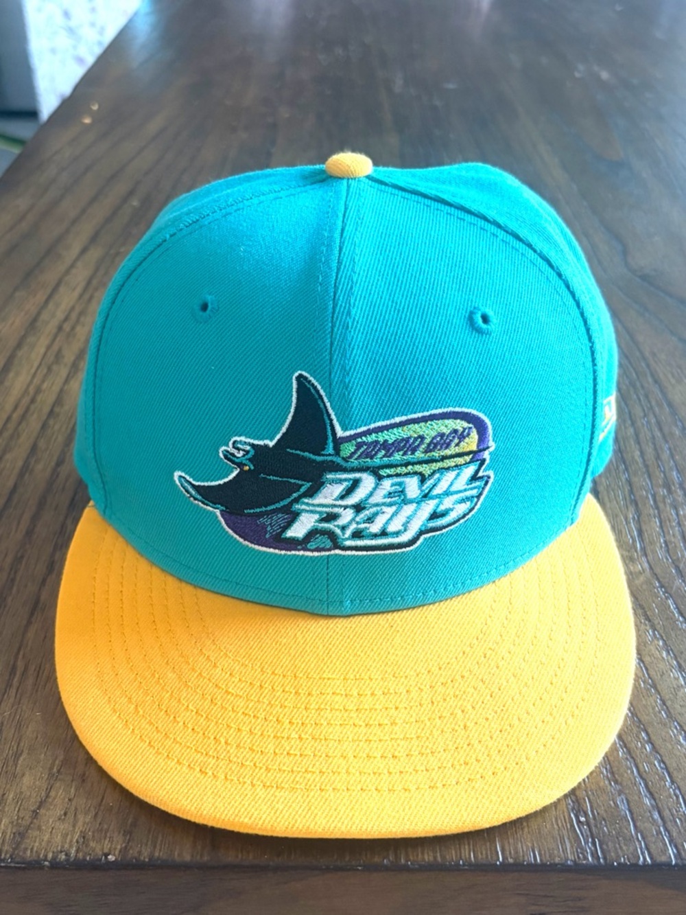 New Era Cooperstown Collection Tampa Bay Devil Rays Flat Brim Hat, Size: 7